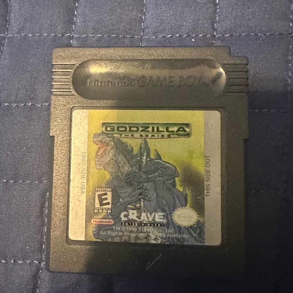 Nintendo Game Boy Godzilla Cartridge - Black